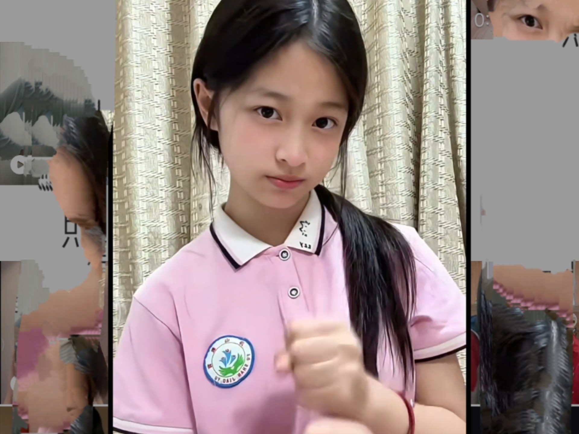 高颜值萌妹子捣蒜舞