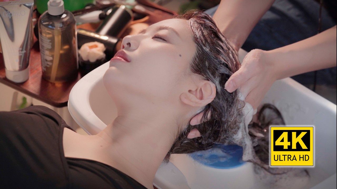 【4K】放松解压：清爽洗发与头皮按摩 + 头发护理 ASMR | 作者：ASMR Suna