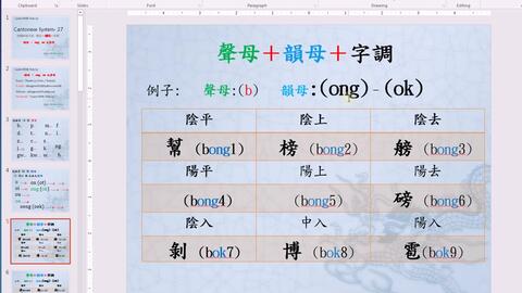 粤语拼音系统 课程 26 韵母 on ot