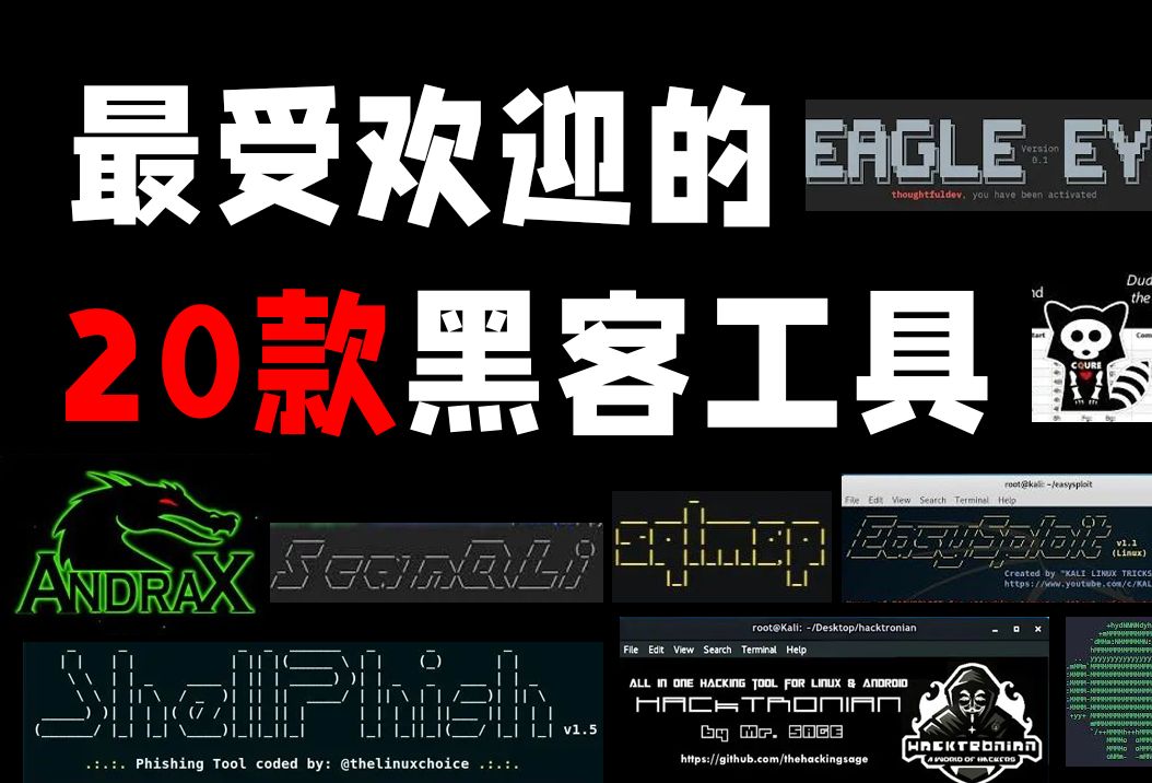 [黑客工具]2024最受黑客欢迎的20个工具，越用越爽！（上）【附安装包】