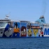 【兔八哥彩绘】邮轮型豪华客滚船“MOBY WONDER”抵达奥尔比亚（2018/10）