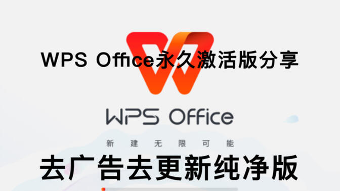 11月更新！WPS Office永久激活版分享，去广告去更新纯净版！电脑手机双端资源下载 政务版