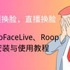 视频换脸，直播换脸，DeepFaceLive、Roop安装与使用教程