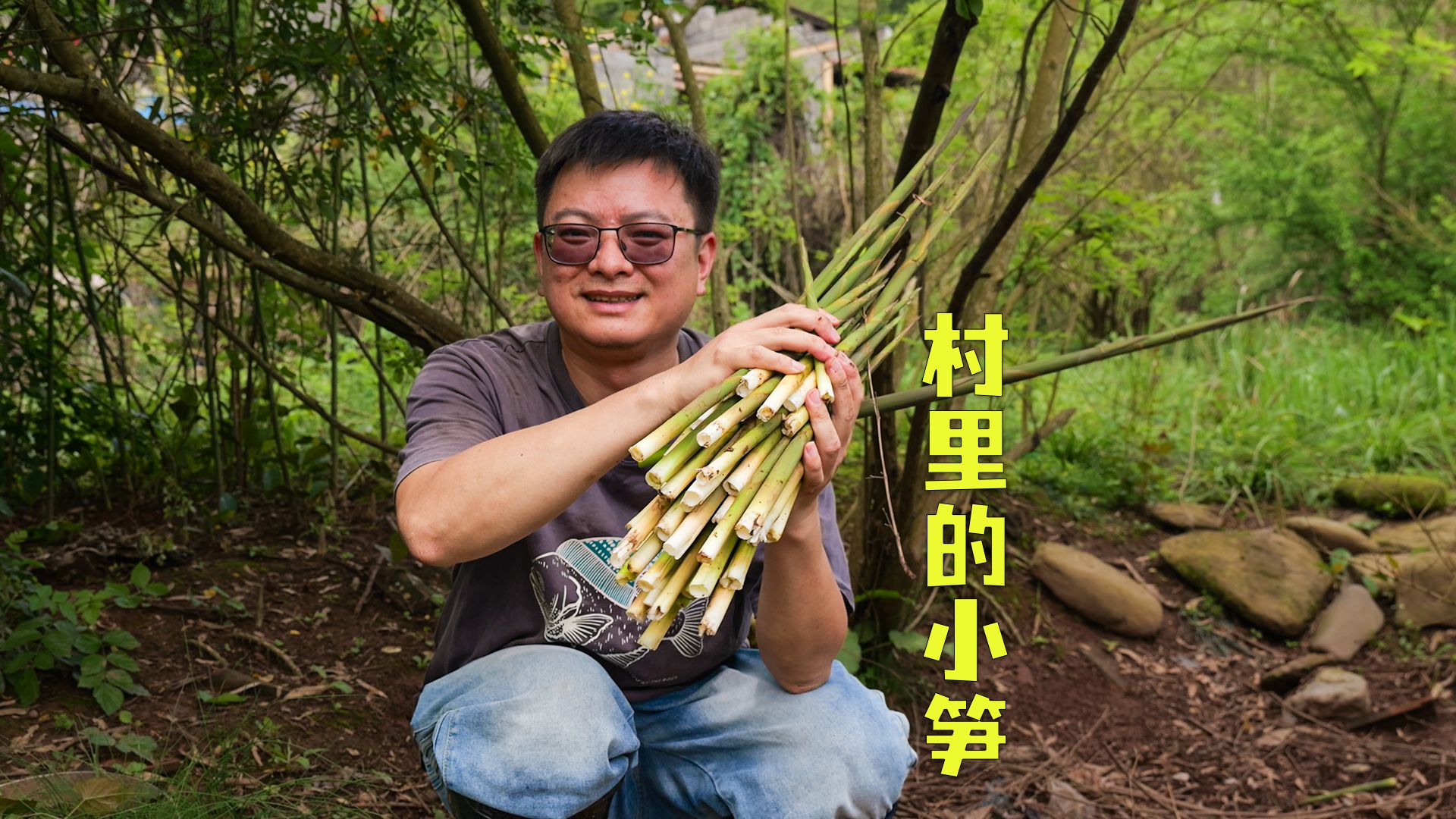 去山野里掰一点小笋，非常简单的做法，我们大快朵颐