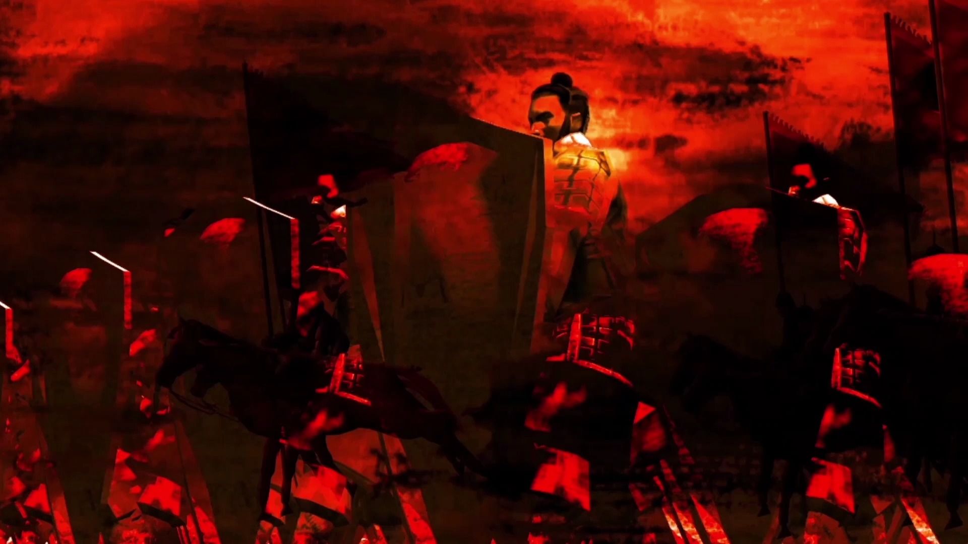 十面埋伏琵琶曲配乐 伴奏背景古战场战火古典舞蹈晚会舞台LED大屏幕背景视频素材