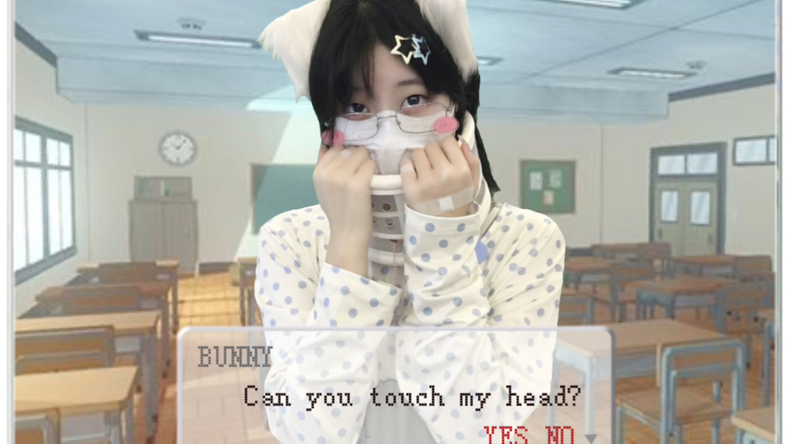 Can you touch my head?(´･_･`)