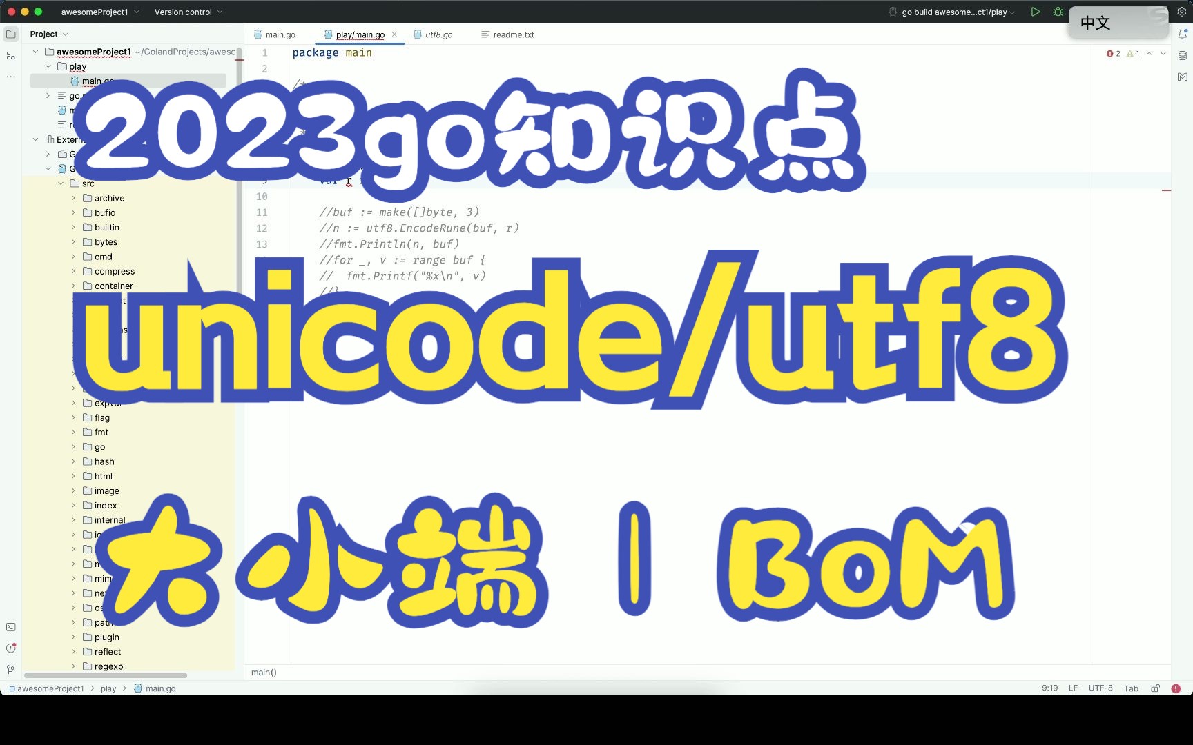 go编码-unicode/utf8细节