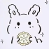 简笔画：中秋佳节可爱的小兔子吃月饼。愿家兴百合，月圆人圆事事圆满