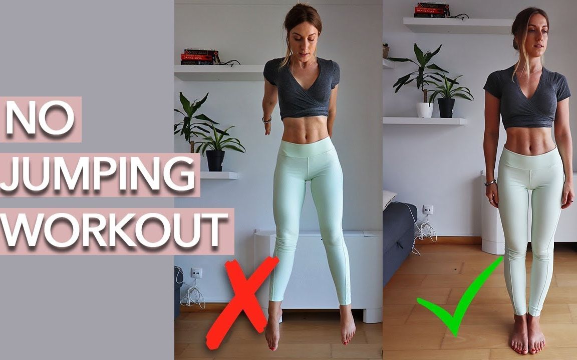 [Holly Dolke] 无跳跃有氧运动 无器械 适合膝损伤 不打扰楼下邻居 No Jumping Cardio Workout