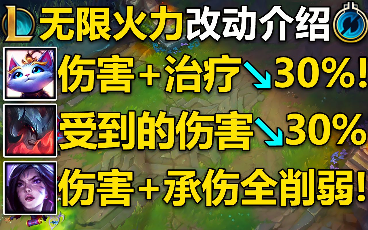 [无限火力]改动介绍：53位英雄平衡性改动 猫咪大砍 剑魔登神 改动近期直接上线国服 哔哩哔哩 Bilibili