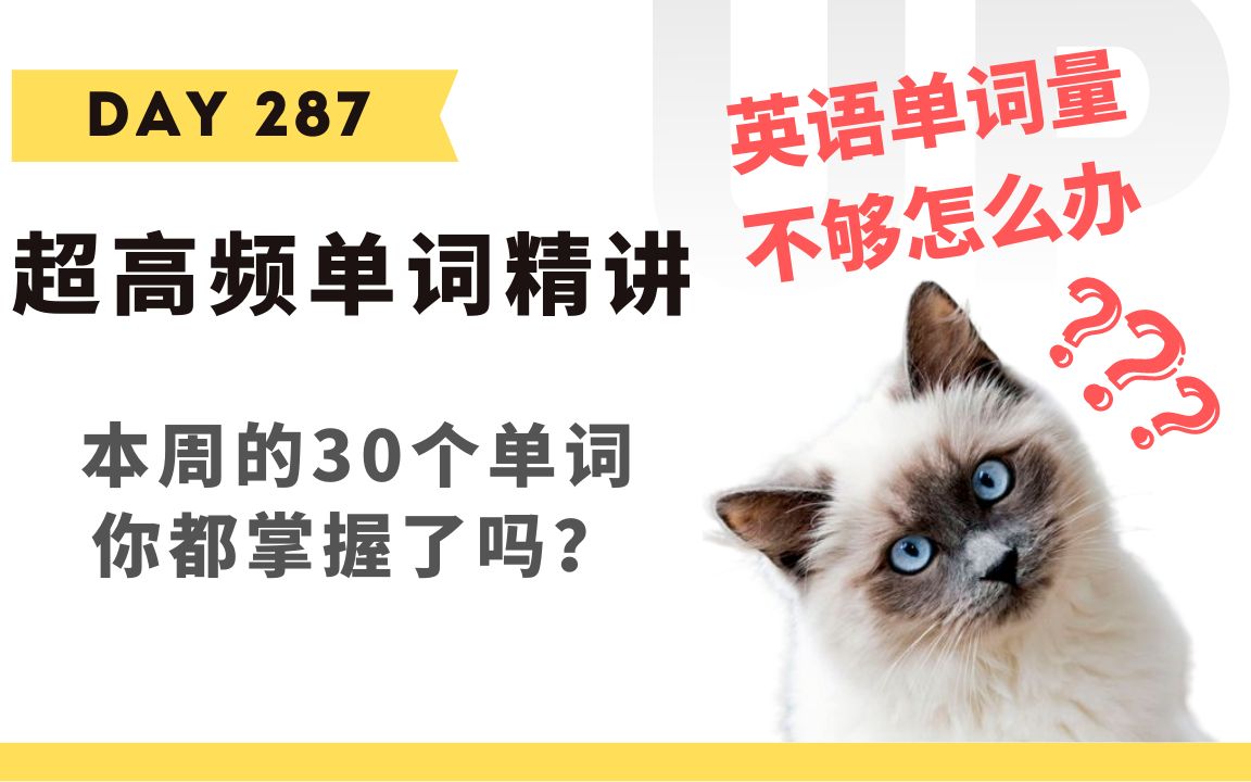 【学英语】十分钟掌握必背单词Day 287:每周复习(41)哔哩哔哩bilibili