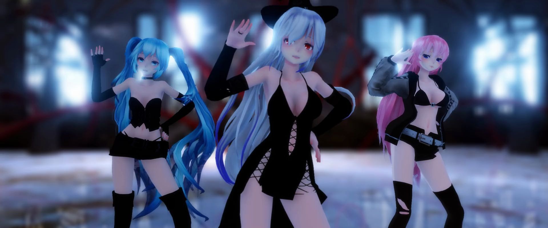 mmd废墟乐园初音弱音巡音的adios
