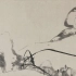 清 朱耷 猫石图 - 景致简洁，笔墨精练，形态可爱