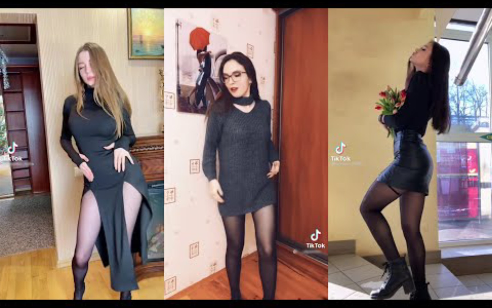 TikTok Nylon Pantyhose Girls Compilation #284
