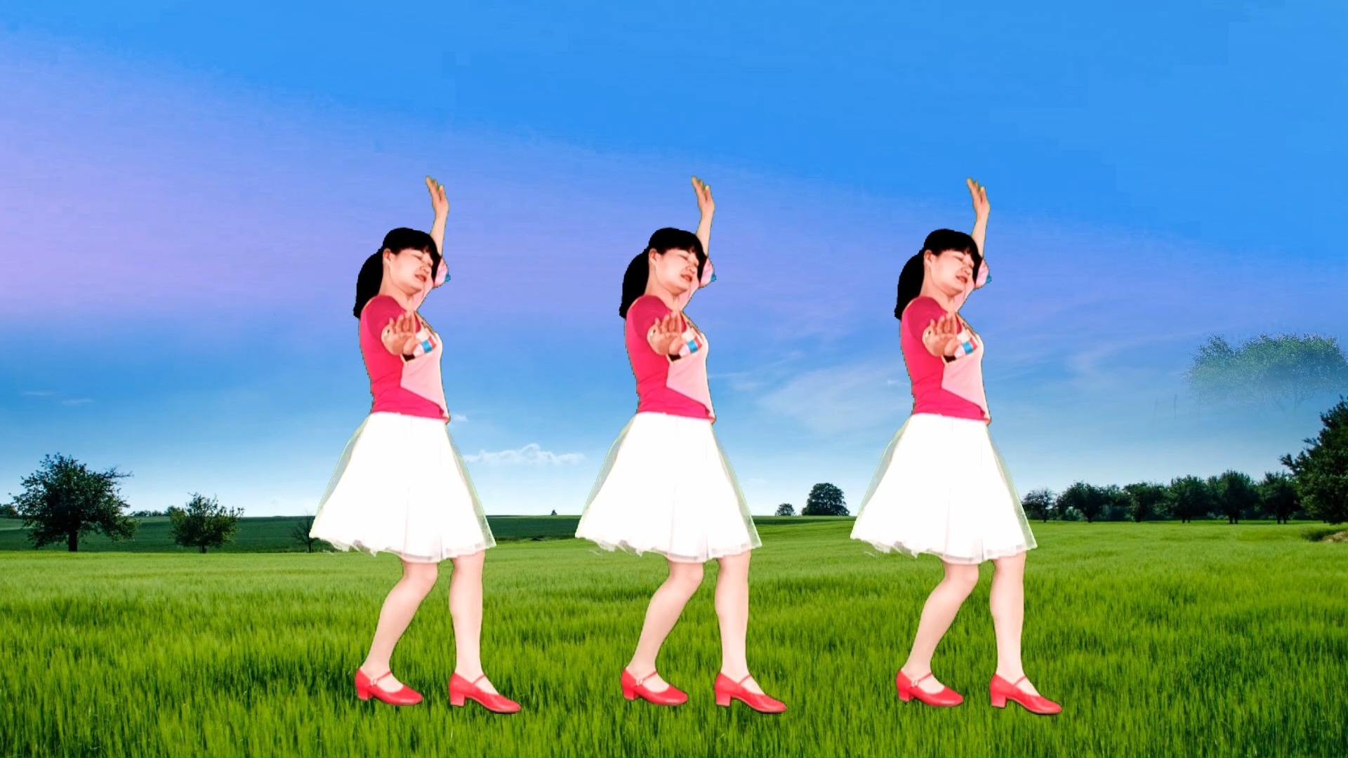 广场舞《格桑拉》优美健身舞蹈