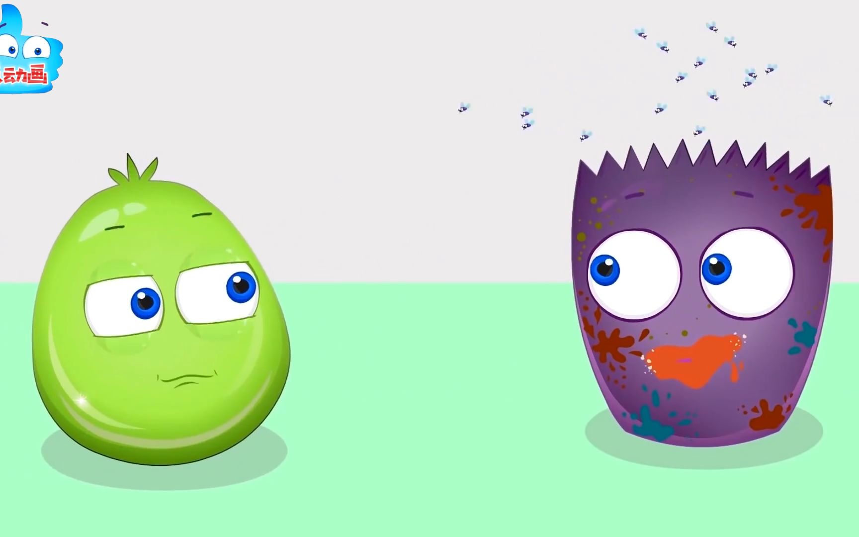 趣味动画：干净乐乐和脏兮兮多多，小朋友们要保持干净讲卫生哦！