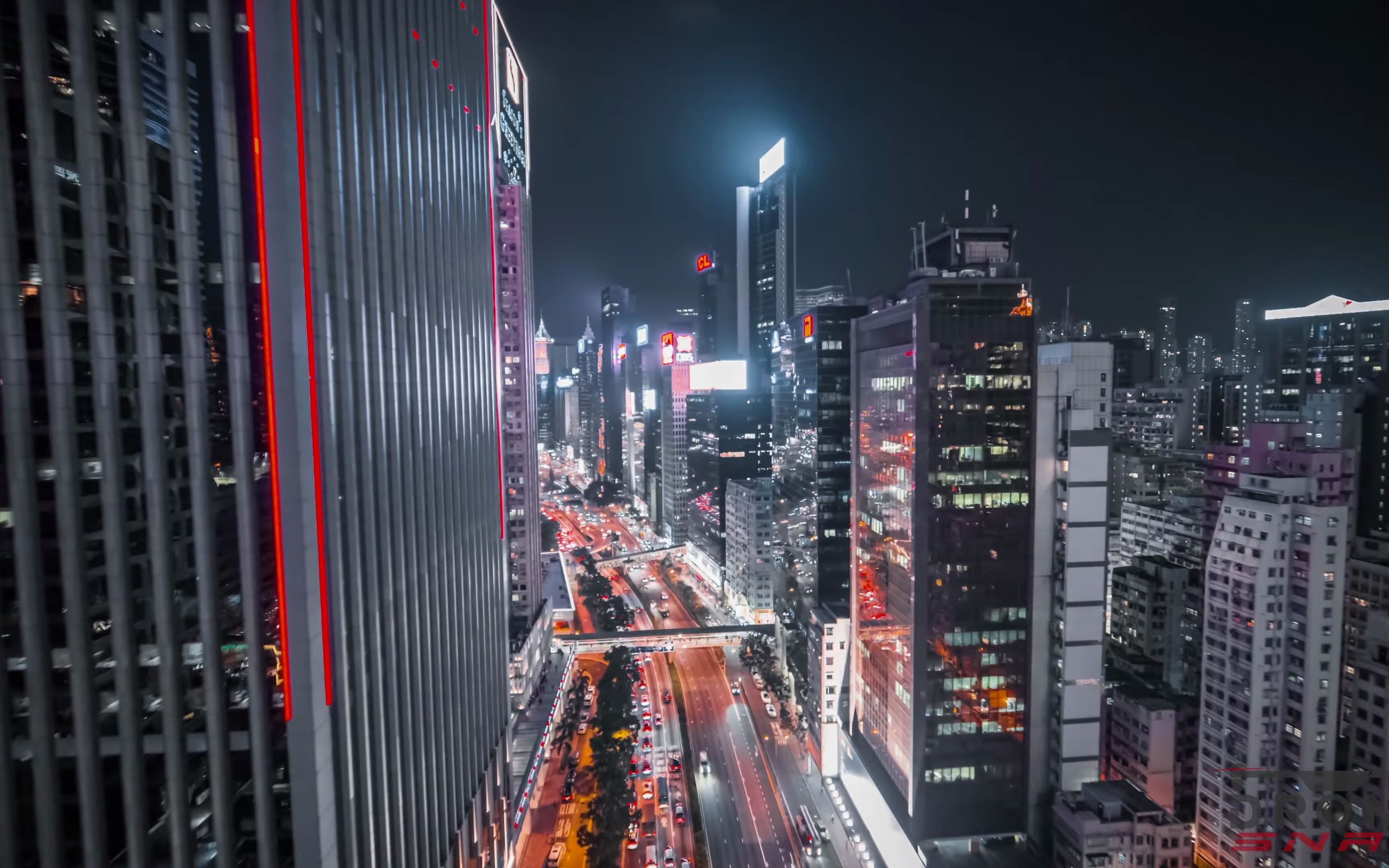 4k超清香港夜景航拍hongkongbydrone4k