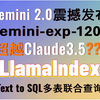 Gemini 2.0震撼发布遭遇滑铁卢！能否击败Claude3.5？gemini-exp-1206+LlamaIndex实现Text to SQL