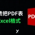 免费把PDF表格转可编辑的Excel格式，还有更容易用的在线转换平台
