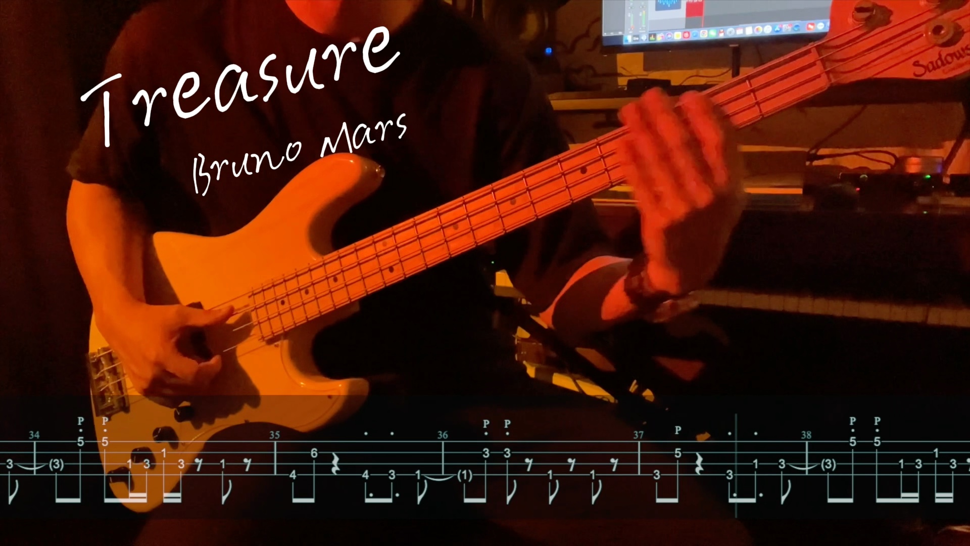 火星哥-Treasure 贝斯演奏 Bass谱