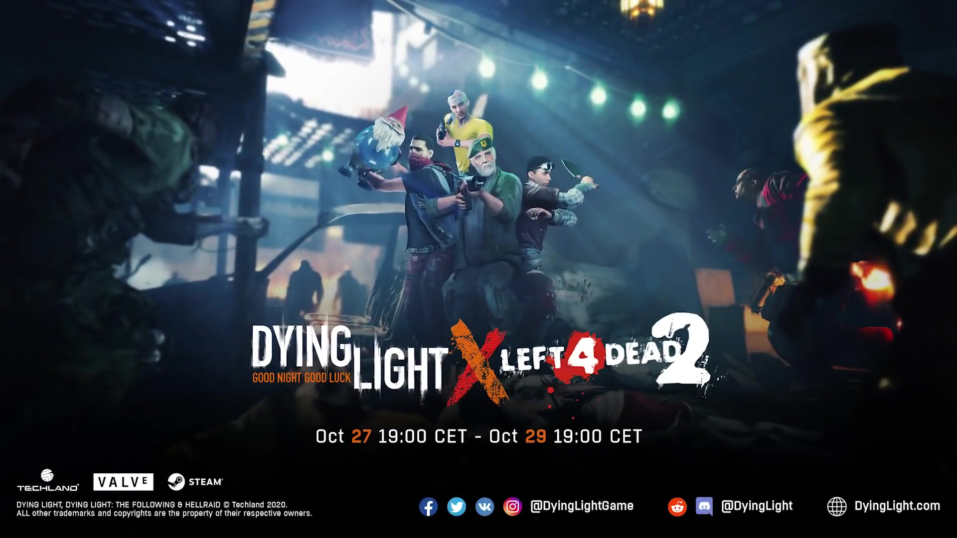 Dying Light Official Left 4 Dead 2 Crossover Event Trailer 哔哩哔哩 つロ干杯 Bilibili