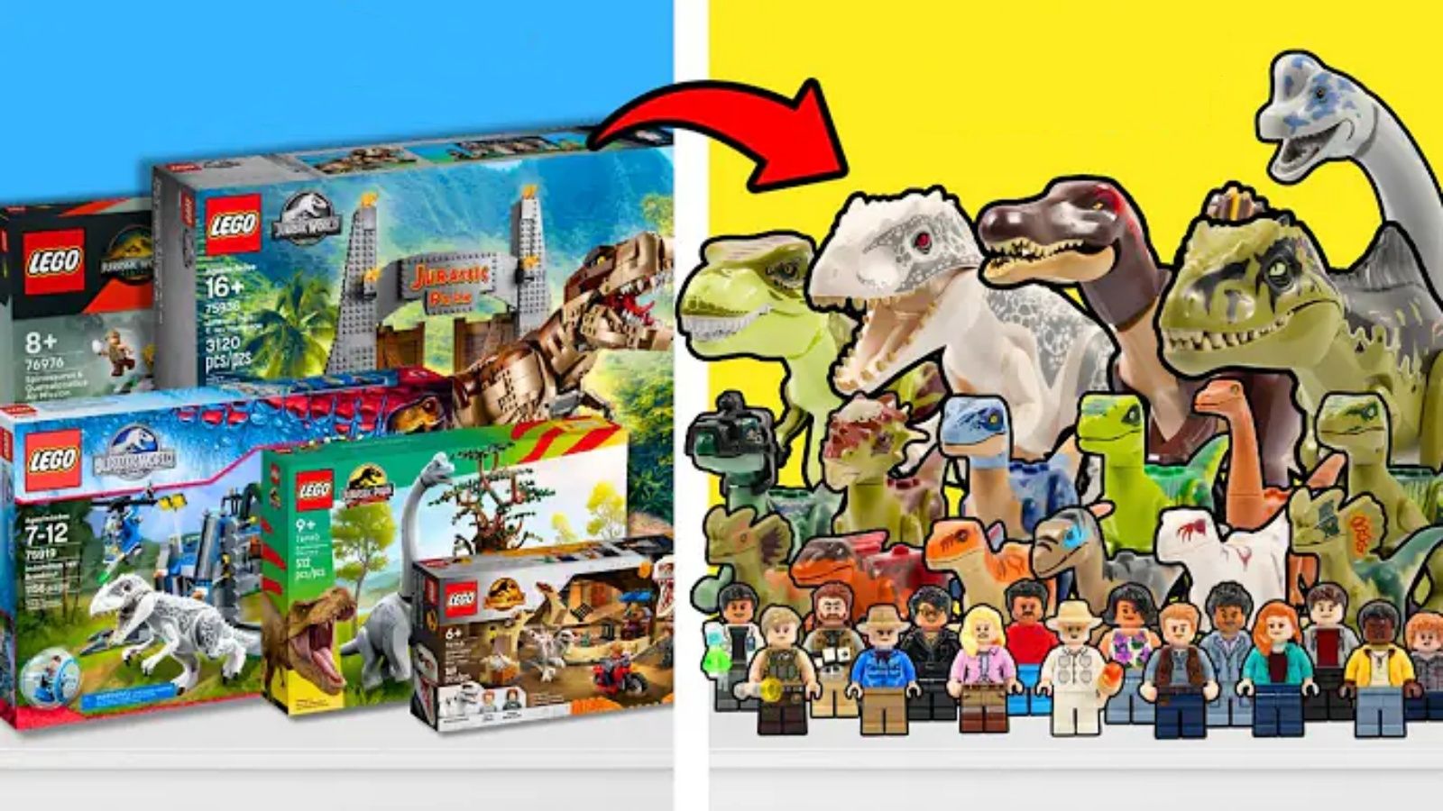 乐高侏罗纪全制霸！84只恐龙×霸王龙头骨关节拆解