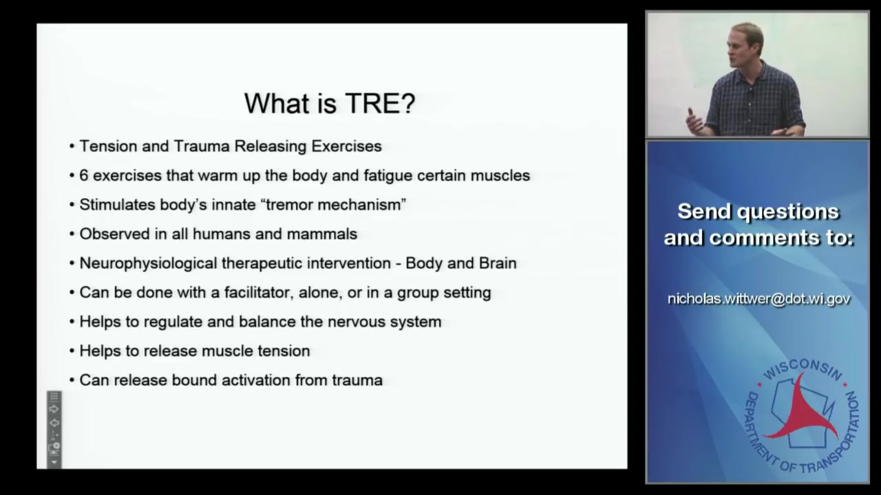 Introduction to TRE® Tension and Trauma Releasing Exercises - Shake it Off Slide