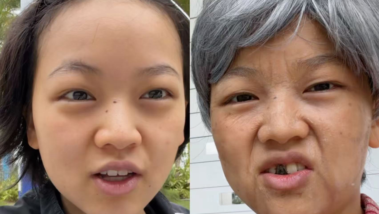 当女儿画成80岁老人出现在父母面前，他们能认出来吗