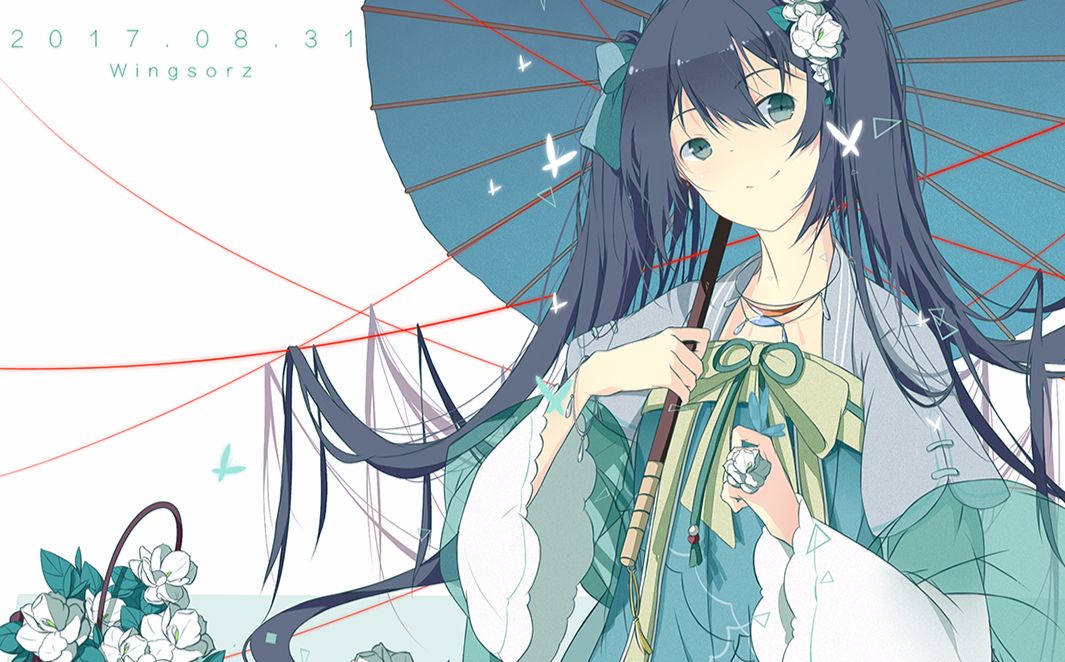 板绘茉莉花初音十周年河图sai