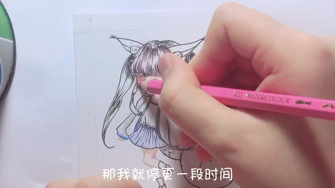 【彩铅】六分钟教你画一个小汤废柴狐阿桔哔哩哔哩bilibili