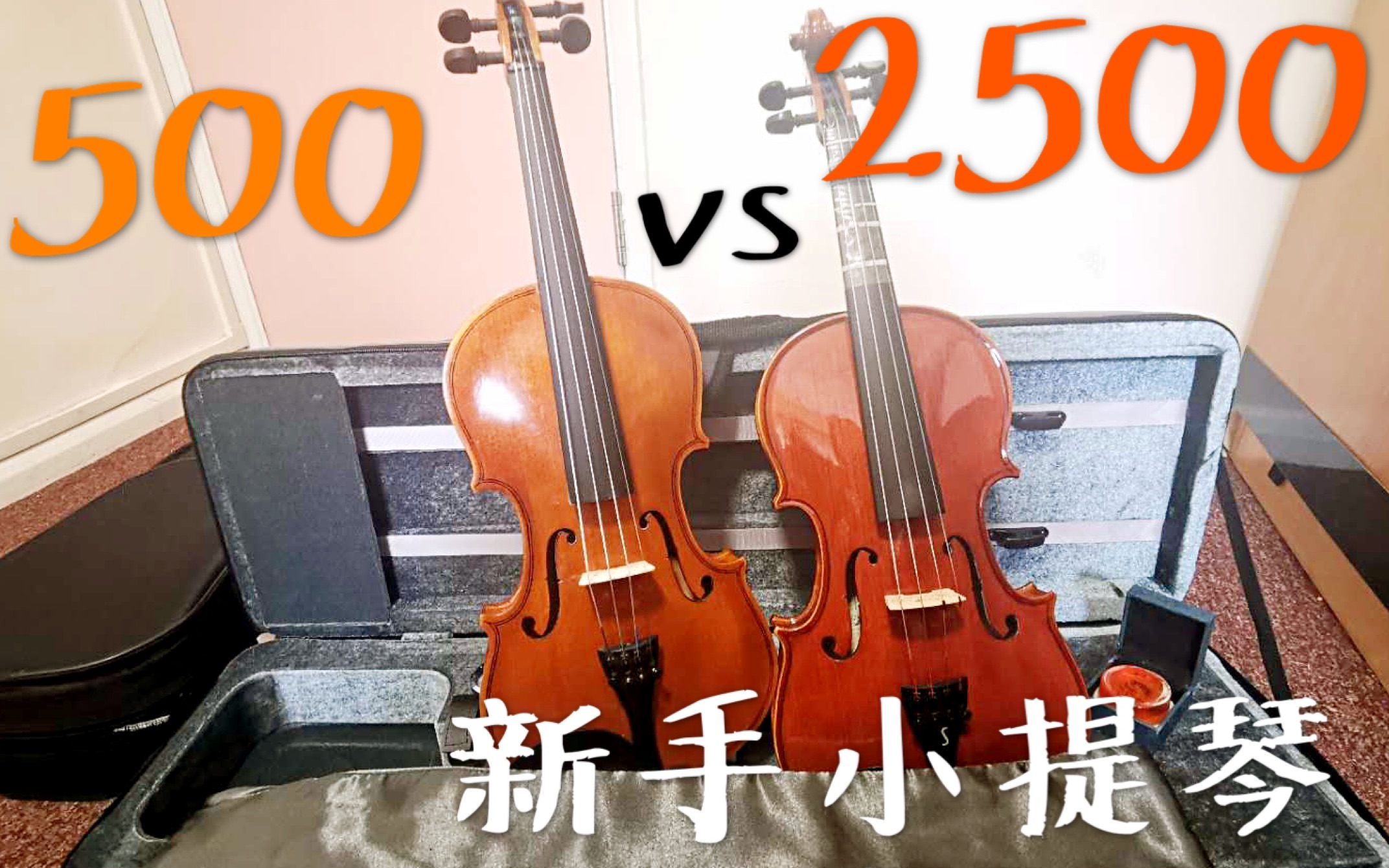 【小提琴开箱&测评】500rmb和2500rmb的新手入门小提琴有什么区别？附上新手锯木头试音