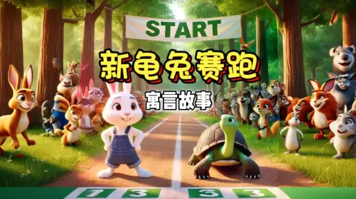 寓言故事《新龟兔赛跑》