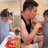 萌娃被数落后联合爸爸气妈妈，给妈妈的“小眼神”太用力笑翻网友