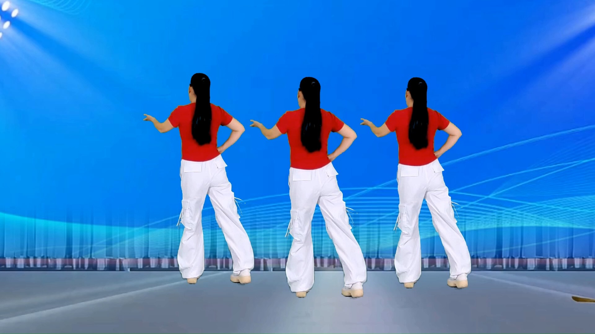 玫香广场舞原创《做人不能昧良心》背面演示