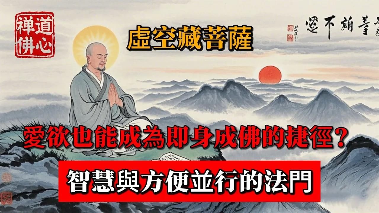 虛空藏菩薩：愛欲也能成為即身成佛的捷徑？智慧與方便並行的法門 #佛教 #禪學 #禪道 #佛教故事 #佛教文化 #修心修行 #禪道佛心 #禪悟人生 #南無阿彌陀
