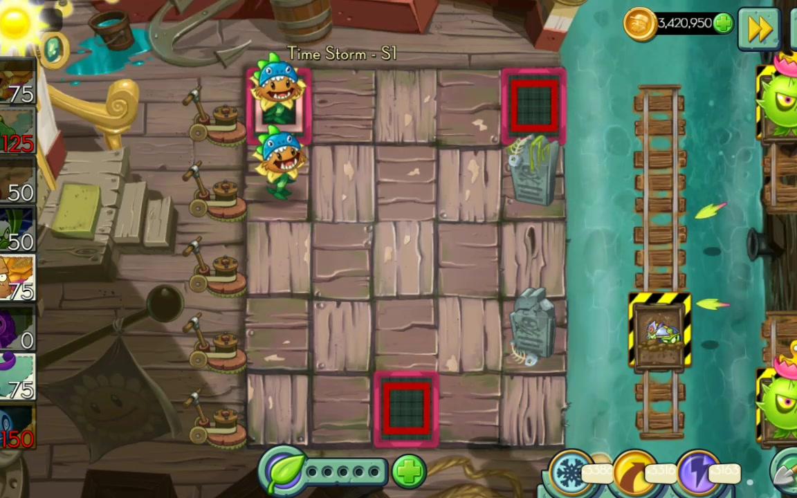 [星尘]pvz2自制关卡-时间风暴s1