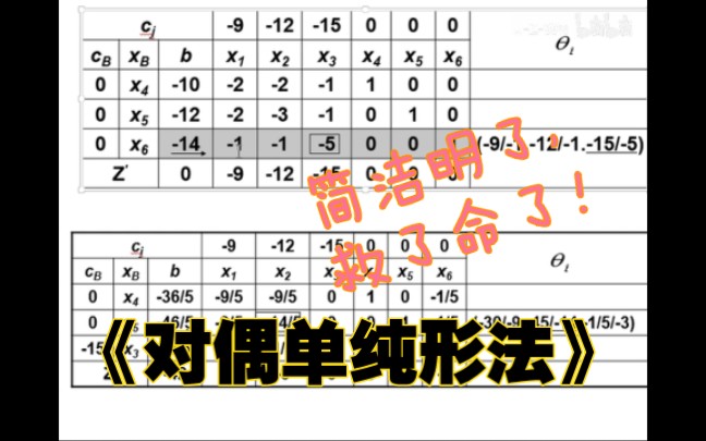 【Wu的课堂】《运筹学》对偶单纯形法中文讲解哔哩哔哩bilibili