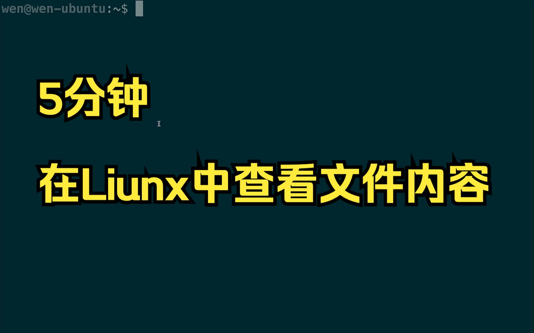 5分钟在Linux中查看文件内容