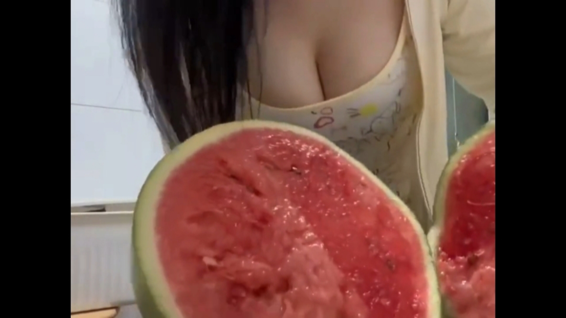 That's a big watermelon. It must be delicious.