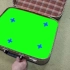 行李箱绿幕素材