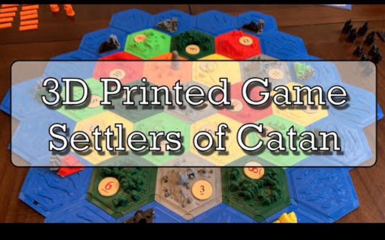 卡坦岛》3D打印3D Printed Game Settlers of Catan-哔哩哔哩