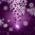 紫色雪花飘落圣诞树(无音乐)高清视频背景素材