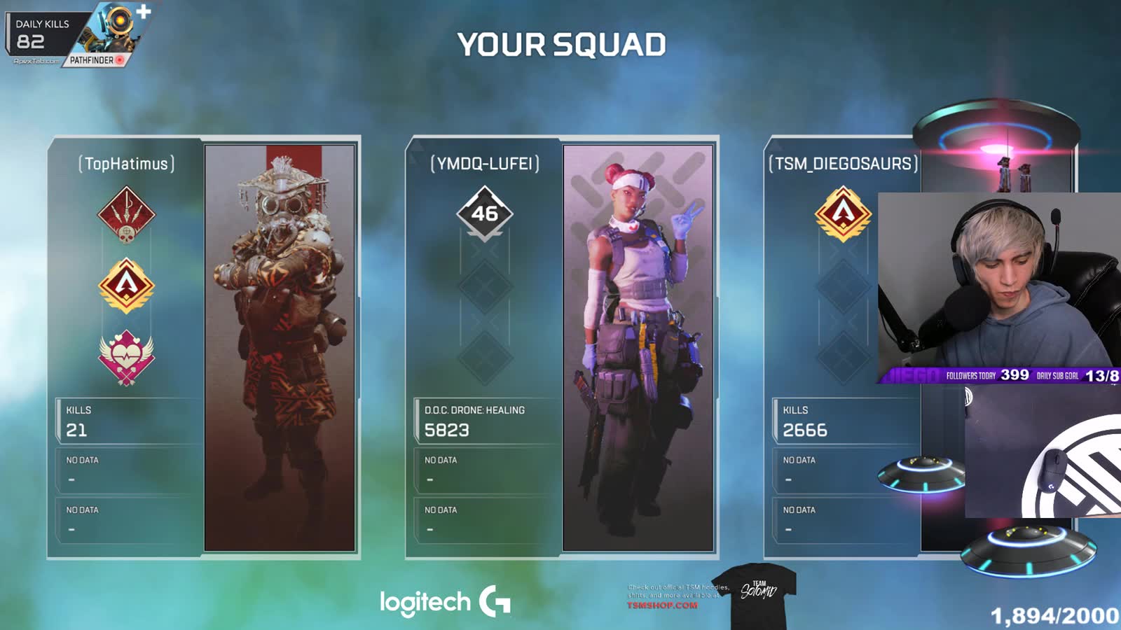 apex legends—diegosaurs连续两局23杀.