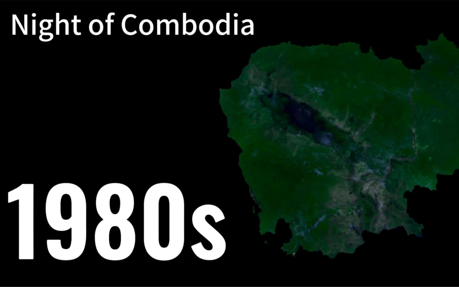 柬埔寨40年灯光变化地图