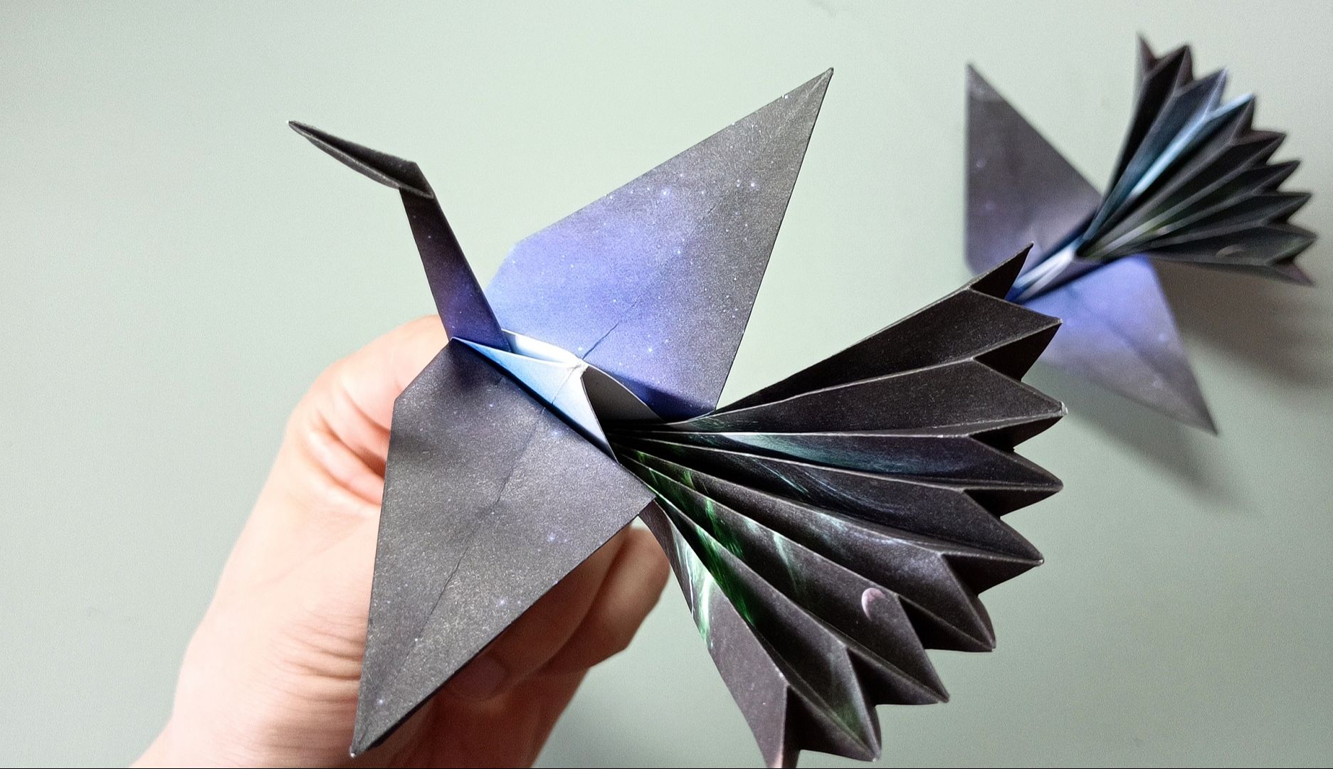 教你如何折千纸鹤，简单又漂亮千纸鹤的折法，手工折纸教程