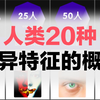 人类20种变异特征的概率，你变异了吗