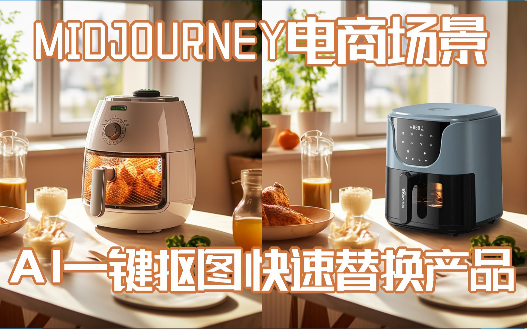 Midjourney生成电商场景摄影图 AI一键抠图快速替换成自家产品