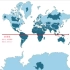 平常看的地图上国家大小和实际国家大小对比。以世界国土面积排名前十四的国家为例。浅蓝色为制图需要，深蓝色为实际大小
