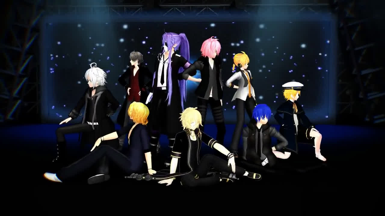 【男性vocaloid 9人 】 - 威风堂堂【mmd】