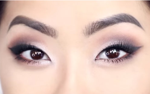 sliver smokey eye for monolids 单眼皮银色烟熏妆容